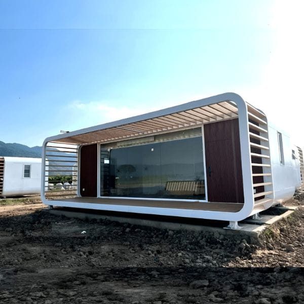 Habitação modular em construção